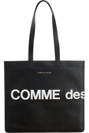 Comme des Garçons Taske, Dame, Sort, ONE SIZE, Bomuld, Logo Tote Bag
