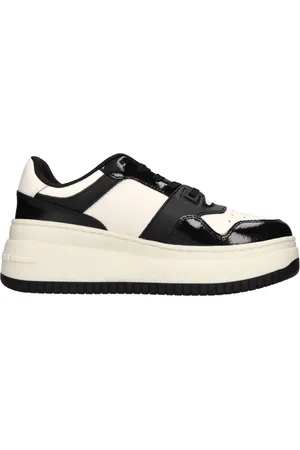 Tommy Hilfiger Sko, Dame, Sort, 37 EU, Læder, Sneakers MultiColour