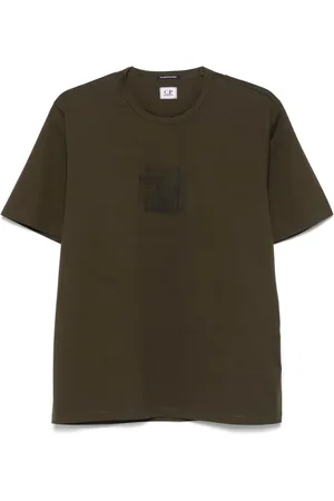 C.P. Company Top, Herre, Grøn, M, Bomuld, Olivengrøn bomulds T-shirt