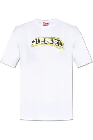 Diesel Top, Herre, Hvid, 2XL, Bomuld, T-Adjust-R4 T-Shirt