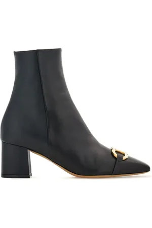 Salvatore Ferragamo Sko, Dame, Sort, 36 1/2 EU, Læder, Marilena Støvler med Hæl