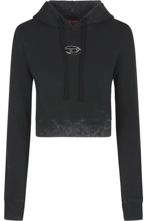 Diesel Sweathshirts & Hoodies, Dame, Sort, L, Bomuld, Slim Hættejakke
