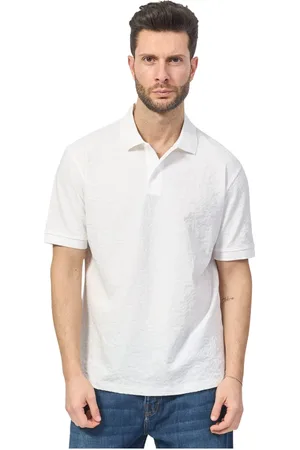 Armani Exchange Top, Herre, Hvid, XL, Uld, Hvid Polo Shirt Elegant Look
