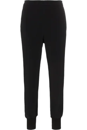 Stella McCartney Bukser, Dame, Sort, M, Uld, Sorte Track Bukser Elastisk Talje