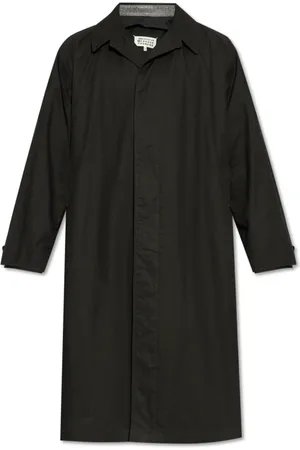 Maison Margiela Frakke, Herre, Sort, L, Bomuld, Cotton Trenchcoat