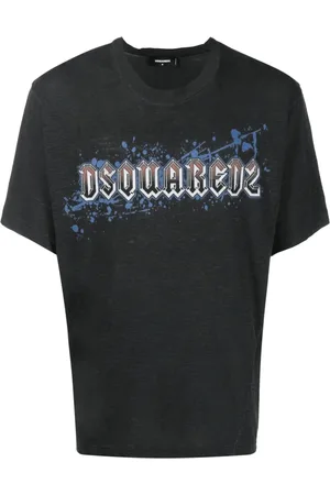 Dsquared2 Top, Herre, Sort, S, Bomuld, Grafisk Brandet Bomulds T-shirt
