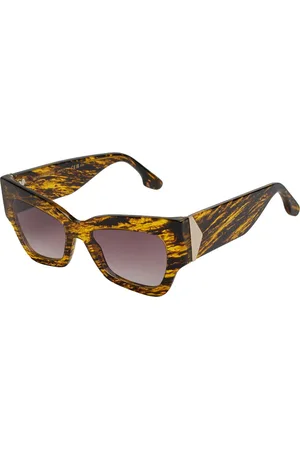 Victoria Beckham Tilbehør, Dame, Flerfarvet, ONE SIZE, Vinklede Geometriske Acetat Solbriller