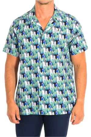 La Martina Skjorte, Herre, Grøn, M, Bomuld, Short Sleeve Shirt