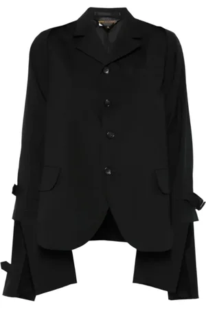 Comme des Garçons Jakke, Dame, Sort, S, Uld, Tidløs Uld Blazer
