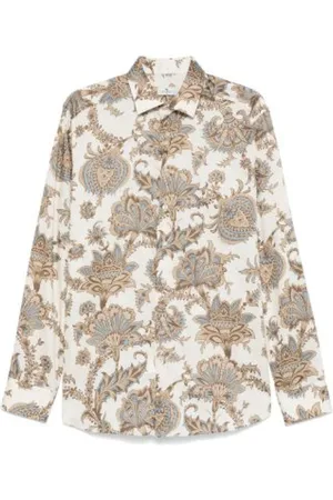 Etro Skjorte, Herre, Flerfarvet, XL, Cashmere, Cashmere Motif Skjorte