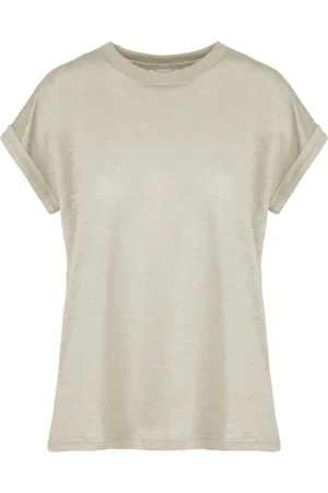 Bomboogie Top, Dame, , XS, Uld, T-shirt med opsmøgede ærmer og rund hals