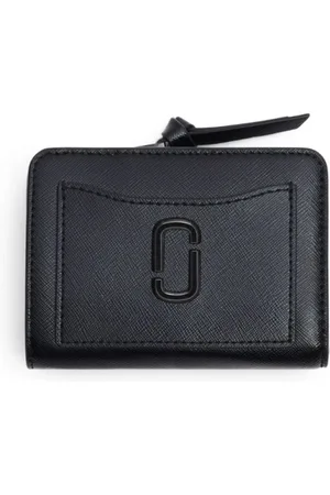 Marc Jacobs Tilbehør, Dame, Sort, ONE SIZE, Læder, Sort Læder Logo Pladepung
