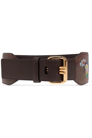 Etro Tilbehør, Dame, Brun, L, Læder, Waist Belt