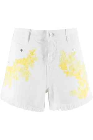 ERMANNO SCERVINO Shorts, Dame, Hvid, XS, Bomuld, Blomstret Blonde Bomuldsshorts