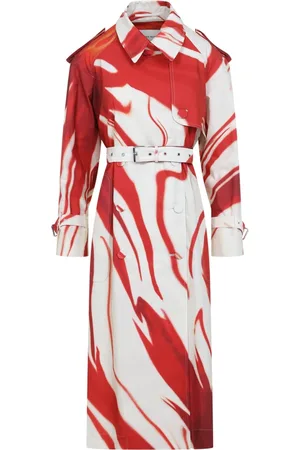 DRIES VAN NOTEN Frakke, Dame, Flerfarvet, XS, Bomuld, Rød Chic Bomuld Frakke
