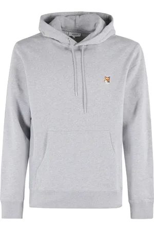 Maison Kitsuné Sweathshirts & Hoodies, Herre, Grå, XL, Bomuld, Head Patch Hoodie