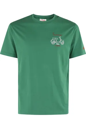 MC2 SAINT BARTH Top, Herre, Grøn, S, Bomuld, Klassisk Bomuld T-Shirt Sort Kort Ærme