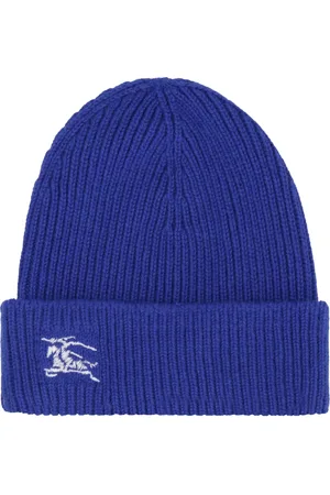 Burberry Tilbehør, unisex, Blå, ONE SIZE, Cashmere, Cashmere Strikket Beanie
