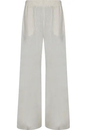 Fabiana Filippi Bukser, Dame, , XS, Linned, Flared linnedbukser med elastisk talje