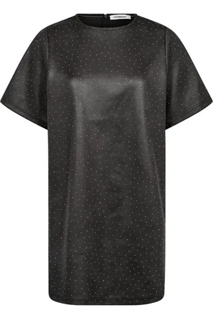 Co`Couture Kjole, Dame, Grå, S, Polyester, Simpel Mørkegrå Kjole