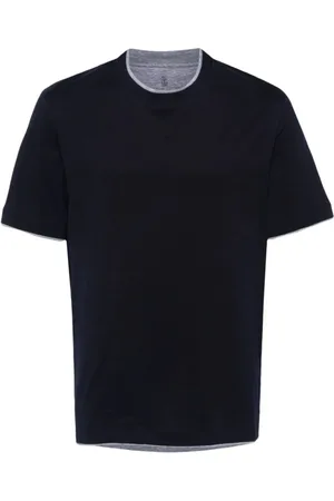 Brunello Cucinelli Top, Herre, Sort, 2XL, Bomuld, T-shirts