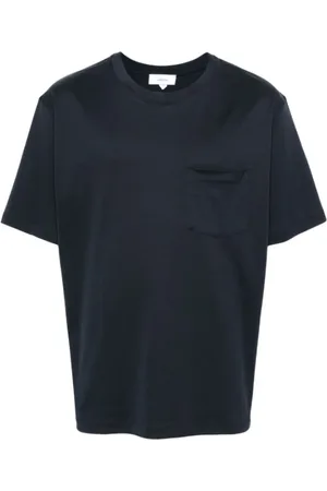 LARDINI Top, Herre, Blå, 2XL, Bomuld, Navy Cotton T-shirt