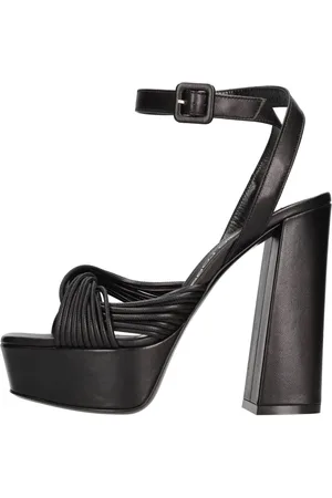 Sergio Rossi Sko, Dame, Sort, 35 EU, Læder, Sandal Sort