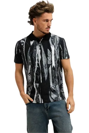 Carlo Colucci Top, Herre, Sort, S, Bomuld, Sort Herre Polo Klassisk Stil