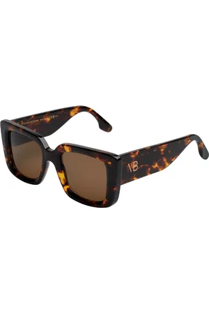Victoria Beckham Tilbehør, Dame, Brun, ONE SIZE, Firkantede Oversized Acetat Solbriller