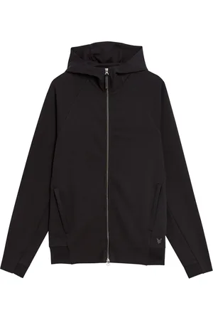 Lyle & Scott Sweathshirts & Hoodies, Herre, Sort, L, Polyester, Diagonal Interlock Zip Through Hættetrøje