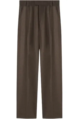 Loro Piana Bukser, Herre, Brun, L, Cashmere, Cashmere Flannel Højtaljede Brune Bukser