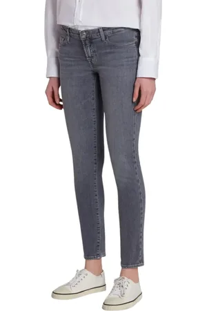 7 for all Mankind Bukser, Dame, Grå, W26, Bomuld, Pyper Low-Rise Skinny Bukser