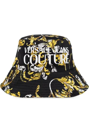 VERSACE Tilbehør, Dame, Sort, S, Bomuld, Hat med barokmønster