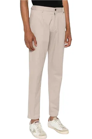 Calvin Klein Bukser, Herre, , W33 L32, Moderne Twill Bukser med Plissering og Tapered Fit