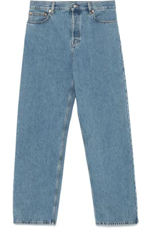 Gucci Jeans, Dame, Blå, W27, Blå Jeans med Skjult Lynlås