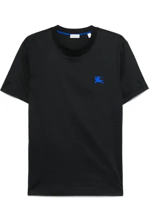 Burberry Top, Herre, Sort, S, Bomuld, Sort poloshirt med Equestrian Knight-design