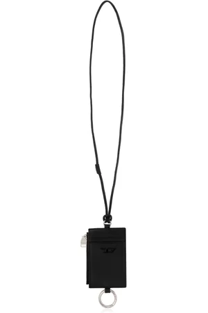 Diesel Tilbehør, Herre, Sort, ONE SIZE, Læder, Card Case Rave on a Strap