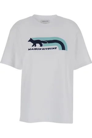 Maison Kitsuné Top, Dame, Hvid, XS, Bomuld, Flash Fox Tee