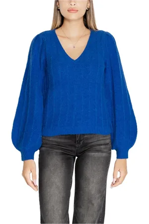 Guess Strik, Dame, Blå, L, Uld, V-hals strik