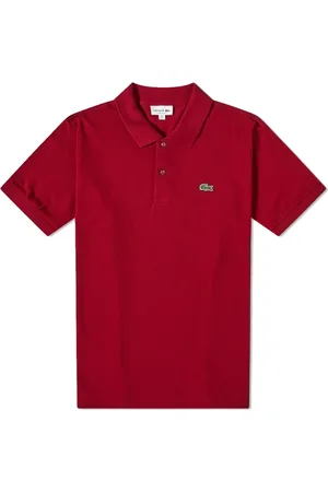 Lacoste Top, Herre, Rød, 2XL, Bomuld, Klassisk Polo Shirt