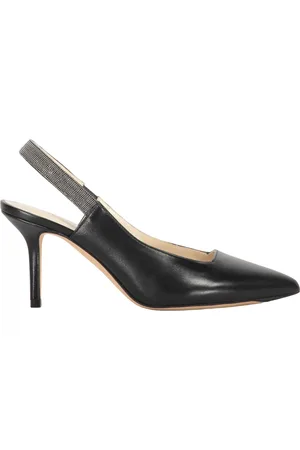 Fabiana Filippi Sko, Dame, Sort, 40 EU, Læder, Læder Pointy-Toe Slingbacks med Perler