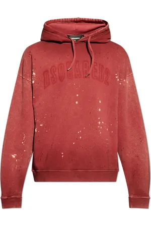 Dsquared2 Sweathshirts & Hoodies, Herre, Rød, L, Bomuld, Hoodie med Vintage Effekt