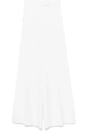 Max Mara Bukser, Dame, Hvid, M, Ninfa Wide Leg Bukser