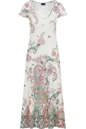 Etro Kjole, Dame, Flerfarvet, XS, Bomuld, Elegant Hvid Kjole Komfort Stil