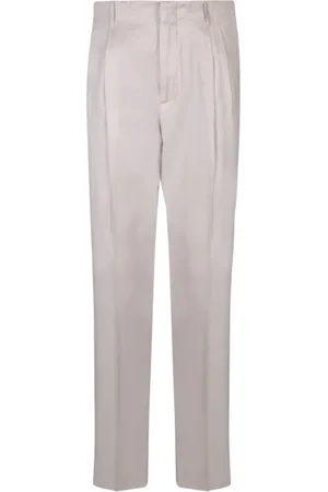 LARDINI Bukser, Herre, Hvid, XL, Linned, Hvide linnedviskosebukser