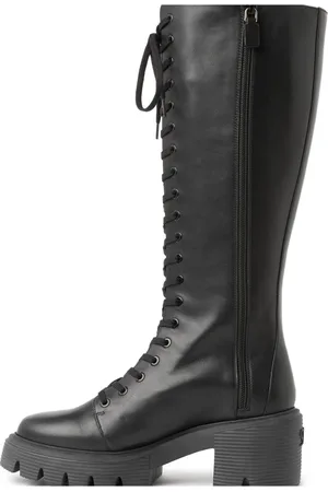 Stuart Weitzman Sko, Dame, Sort, 38 EU, Chiffon, Soho Lug High Heel Støvler