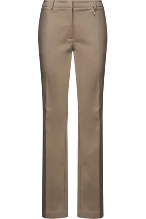 Guess Bukser, Dame, Brun, 2XL, Bomuld, Brune bukser med lige ben og medium talje
