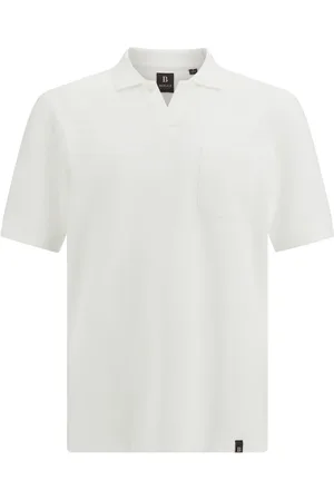 Boggi Milano Top, Herre, Hvid, L, Bomuld, Cotton Piqué Polo Shirt