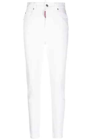 Dsquared2 Jeans, Dame, Hvid, 2XS, Bomuld, Pants 5 lommer