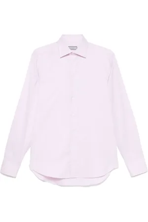 CANALI Skjorte, Herre, Lyserød, XL, Bomuld, Oxford Skjorte med Knaplukning